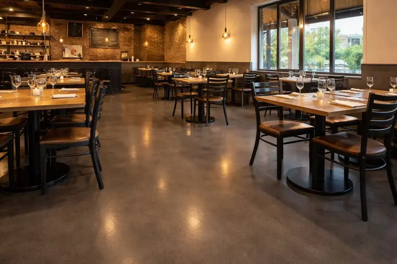 Commercial epoxy floor restaurant Sarasota County FL