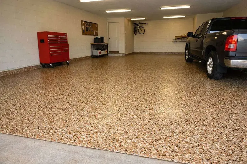 Flake epoxy garage floor Sarasota County FL