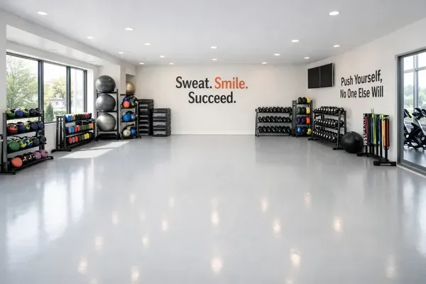 Commercial epoxy floor auto shop Sarasota County Florida