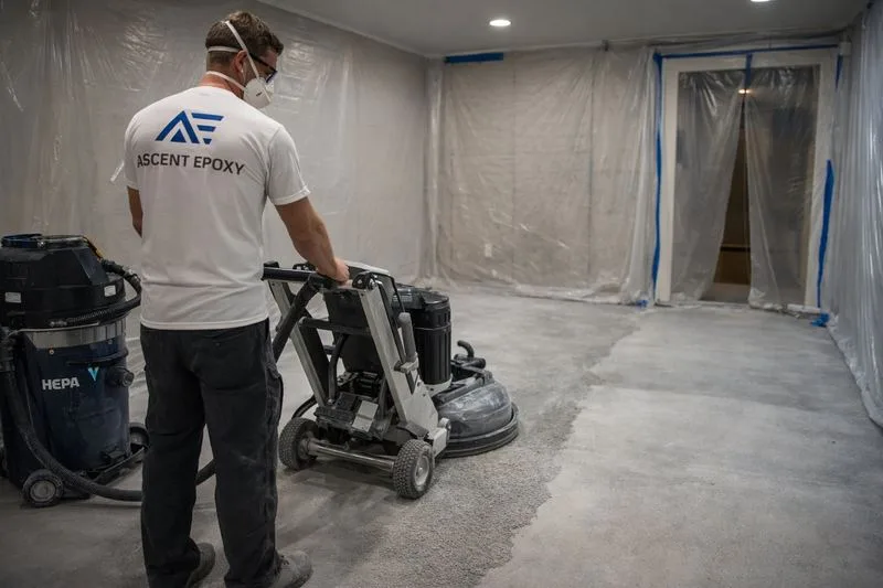 Diamond grinding residential concrete floor Sarasota County
