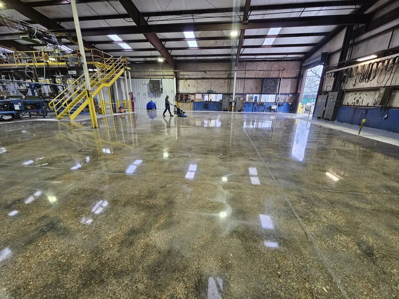 Polished concrete industrial floor Sarasota County