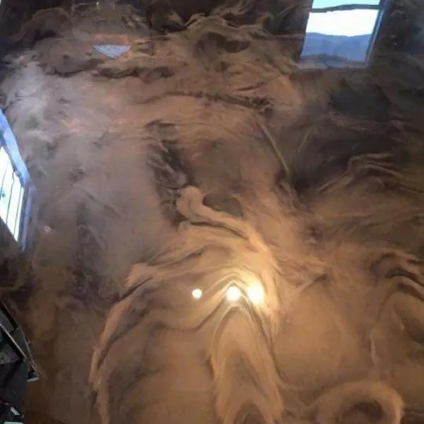 Metallic epoxy floor real Sarasota County project