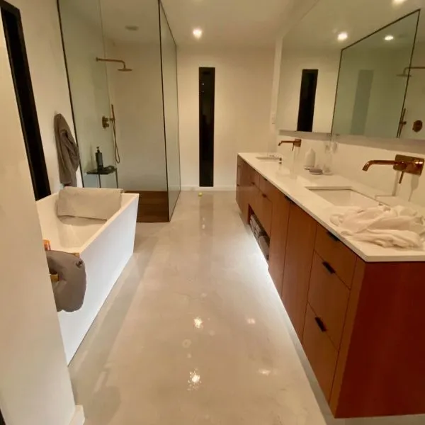 Metallic pearl finish epoxy floor Sarasota County