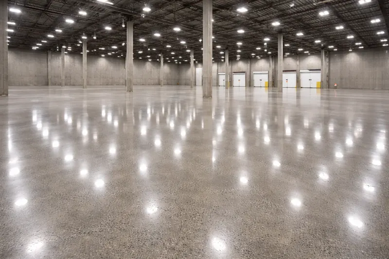 Polished concrete warehouse floor Sarasota County