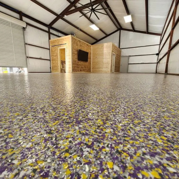 Home interior epoxy floor Sarasota County