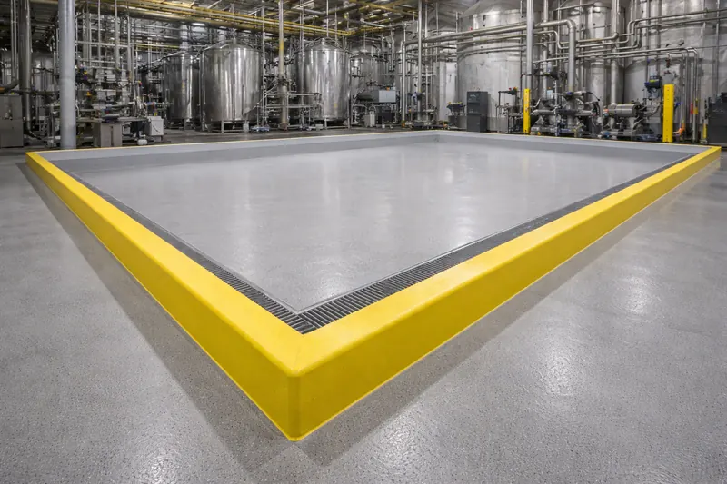 Urethane cement floor coating for industrial facility in Sarasota County